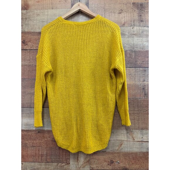 Sweet Wanderer Mustard Yellow Knit Sweater Womens - Picture 3 of 5